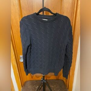 Goodthreads Black Textured Crewneck Sweater